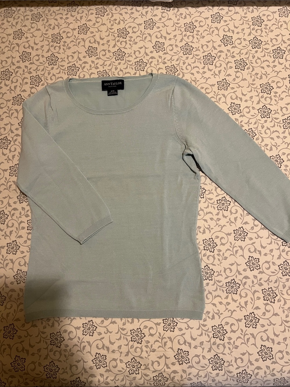 Ann Taylor Women's Light pale blue Scoopneck top